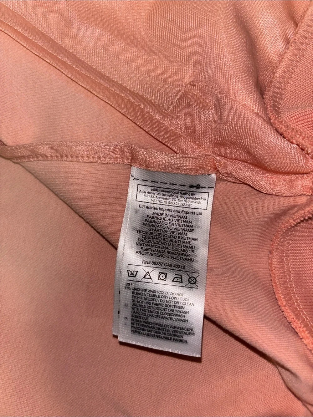 Adidas Peach Small Jacket Size:Small 10